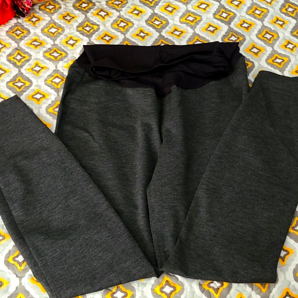 Maternity pants, charcoal grey, small